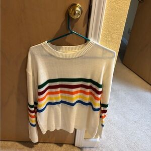 Vici Multicolor Striped Crew Neck Sweater